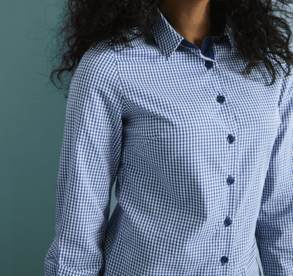 Women's Long Sleeve Check Shirt - Image 2